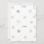 Roos Winter Wonderland Vrijgezellenfeest Kaart (Achterkant)