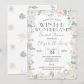 Roos Winter Wonderland Vrijgezellenfeest Kaart (Voorkant / Achterkant)