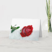 Roos winterbruiloft feestdagen kaart (Voorkant)