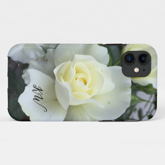 Roos witte foto tuin Case-Mate iPhone case (Achterkant (horizontaal))
