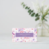 Roos Witte Luxe Eyelashes Afsprakenkaartje (Staand voorkant)