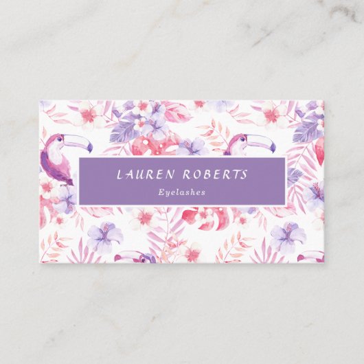 Roos Witte Luxe Eyelashes Afsprakenkaartje (Voorkant)