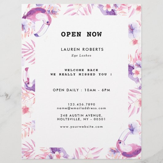 Roos Witte Luxe Eyelashes Flyer (Voorkant)