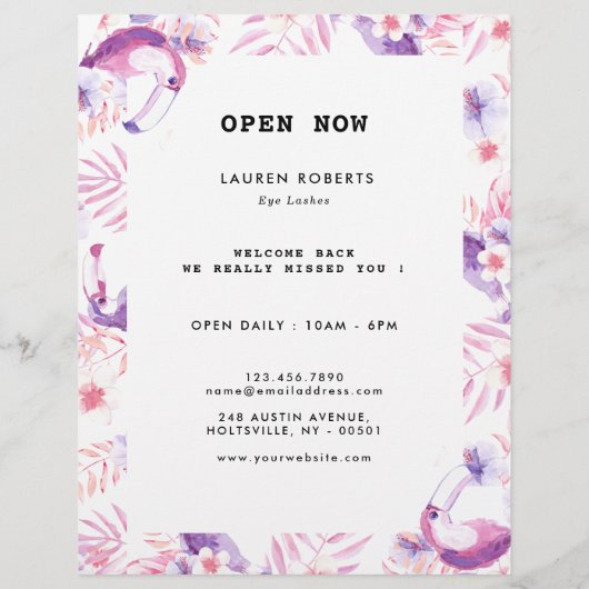 Roos Witte Luxe Eyelashes Flyer (Achterkant)