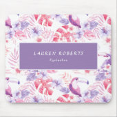 Roos Witte Luxe Eyelashes Muismat (Voorkant)