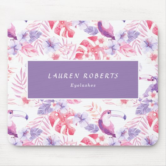 Roos Witte Luxe Eyelashes Muismat (Voorkant)