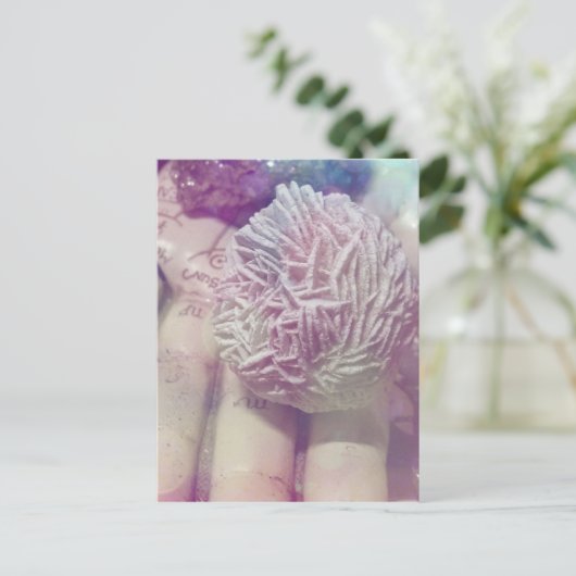 Roos woestijn briefkaart (Staand voorkant)