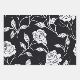  Roos Wrapping Paper Flat Sheet Set van 3