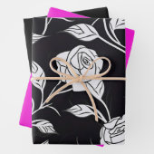 Roos Wrapping Paper Flat Sheet Set van 3 (In situ)