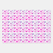 Roos Wrapping Papier Flat Sheet Set van 3 Inpakpapier Vel (Voorkant 2)