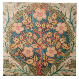 Roos Wreath Embroidery Design van William Morris Tegeltje