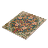Roos Wreath Embroidery Design van William Morris Tegeltje (Zijkant)