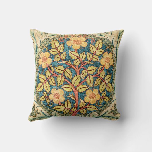 Roos Wreath William Morris  Art Cushion Kussen (Achterkant)