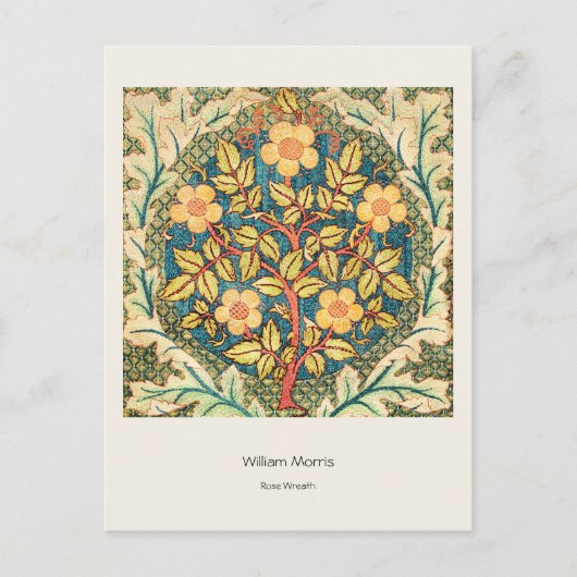 Roos Wreath - William Morris  Art Floral Briefkaart (Voorkant)