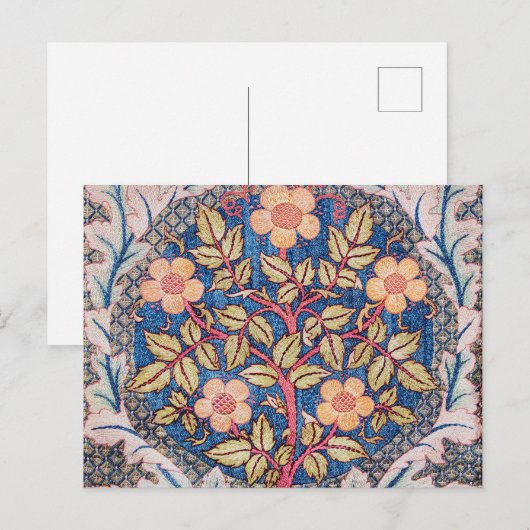Roos Wreath, William Morris Briefkaart (Voorkant / Achterkant)