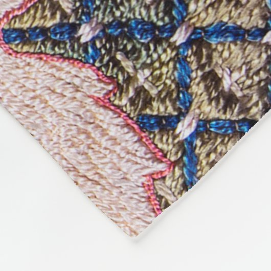 Roos Wreath, William Morris Fleece Deken (Hoek)