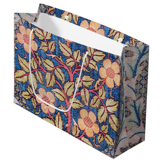 Roos Wreath, William Morris Large Gift Bag Groot Cadeauzakje (Voorkant Gekanteld)