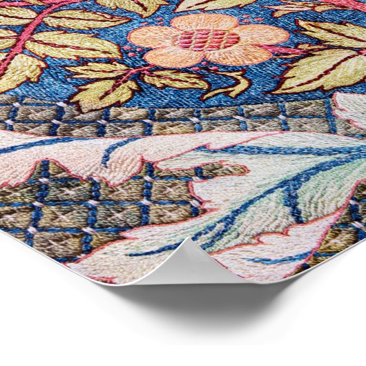 Roos Wreath, William Morris Poster (Hoek)