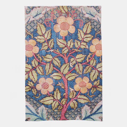 Roos Wreath, William Morris Theedoek (Verticaal)