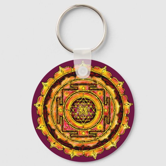 Roos Yantra Sleutelhanger (Voorkant)