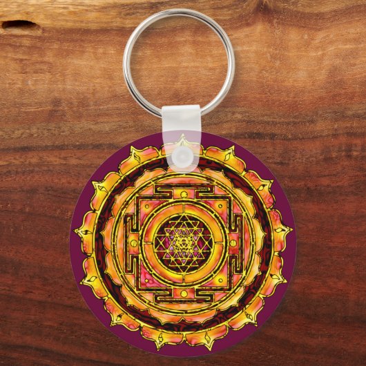 Roos Yantra Sleutelhanger (Voorkant)