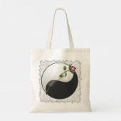 Roos Yin Yang canvas tassen (Achterkant)