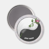 Roos Yin Yang-magneet Magneet (Voorkant / Achterkant)