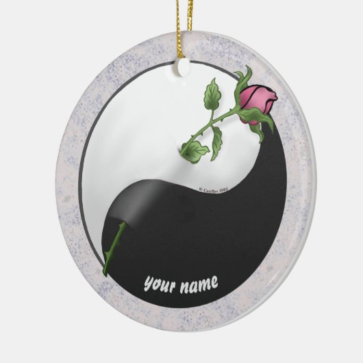 Roos Yin Yang ornamenten (Links)