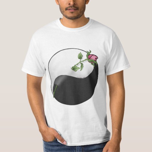 Roos Yin Yang T-shirt (Voorkant)