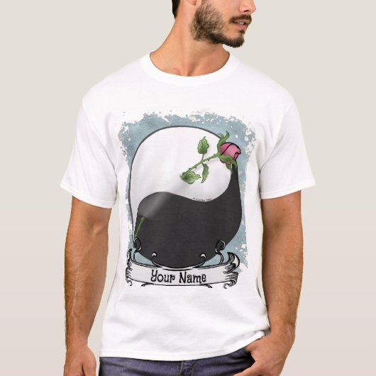 Roos Yin Yang T-shirt (Voorkant)