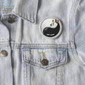 Roos Yin Yang Wedding knop, Ronde Button 5,7 Cm (In situ)