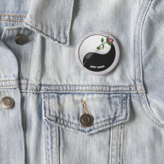 Roos Yin Yang Wedding knop, Ronde Button 5,7 Cm (In situ)