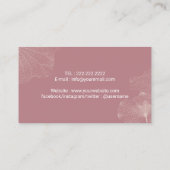 Roos Yoga Instructor voor gloeiend lotusventilator Visitekaartje (Achterkant)