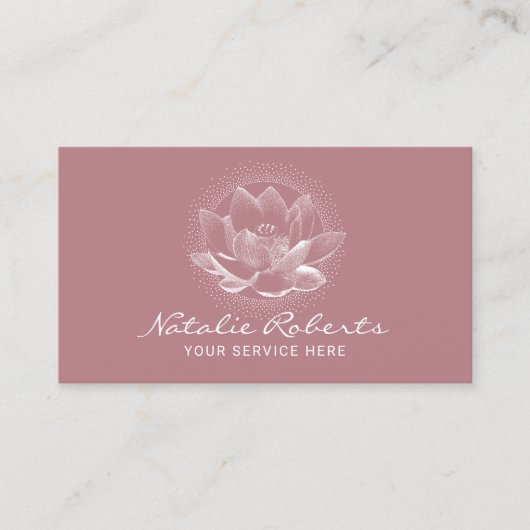 Roos Yoga Instructor voor gloeiend lotusventilator Visitekaartje (Voorkant)