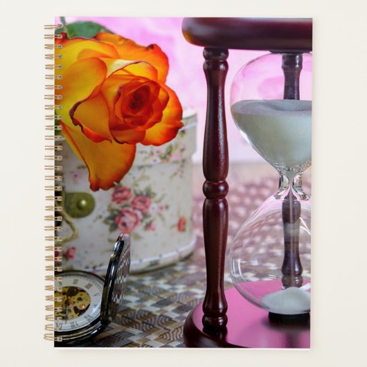 Roos, Zandloper en zakhorloge Planner (Voorkant)