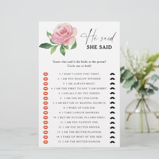 Roos: "Ze zei dat vrijgezellenfeest spel (Staand voorkant)