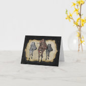 Roos Zebra Shadows Notecard Kaart (Gele Bloem)