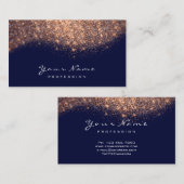 Roos zeemacht Glitter Makeup Artist Lashes Visitekaartje (Voorkant / Achterkant)