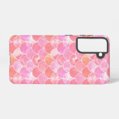 Roos zeemeerminschaal samsung galaxy hoesje (Achterkant horizontaal)