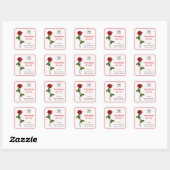 Roos Zeep Label Sjabloon | Botanische Handgemaakte (Vel)