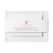 Roos zeep of ander roze schoonheidsproduct uitnodigingen wikkel (Voorkant Voorbeeld)