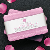 Roos zeep of ander roze schoonheidsproduct uitnodigingen wikkel