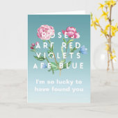 Roos zijn rood Violet Blauw | WENSKAART Kaart (Gele Bloem)