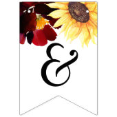 Roos Zonnebloem Weddenschap gewoon gehuwde Bunting Vlaggetjes (Tweede vlag)