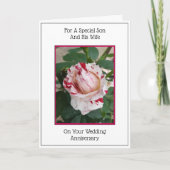 Roos zoon en vrouw persoonlijk Jubileum Kaart (Voorkant)