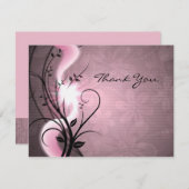 Roos zwaaien Flat Dank je wel Bedankkaart (Voorkant / Achterkant)