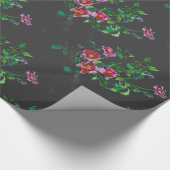 Roos - zwart Cadeaupapier (Hoek)