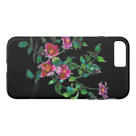  Roos - zwart Case-Mate iPhone Case (Achterkant (Horizontaal))