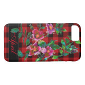  Roos - zwart en rood gif - monogrammen Case-Mate iPhone Case (Achterkant (Horizontaal))