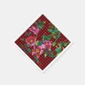 Roos zwart/rood Servetten (Hoek)